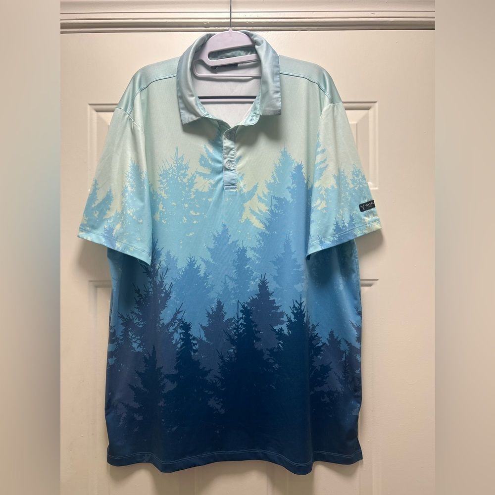 Yatta Golf Men’s Landscape Polo Shirt Sz XL Activewear Athletic Top